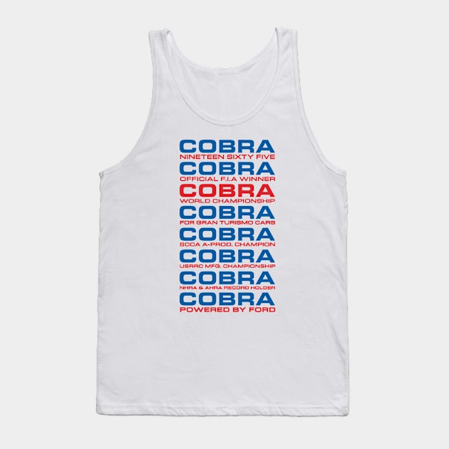 Shelby Cobra 1965 winner Tank Top by retropetrol